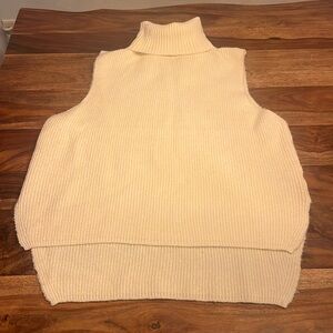 Sleeveless turtleneck sweater, oversized turtleneck, sweater, turtleneck